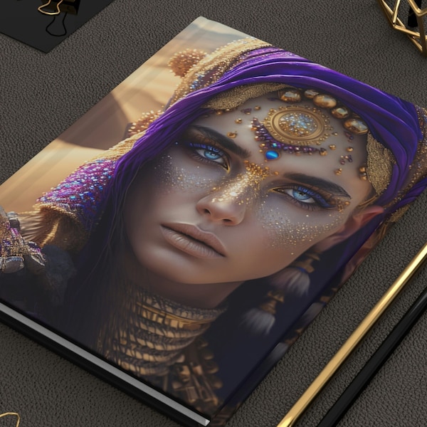 Laelia - Beautiful Empress Princess Fantasy Sci-fi Art Hardcover Journal Matte