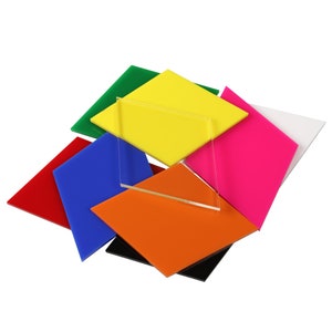 May include: A set of eight diamond-shaped acrylic sheets in various colors, including red, orange, yellow, green, blue, pink, black, and white.