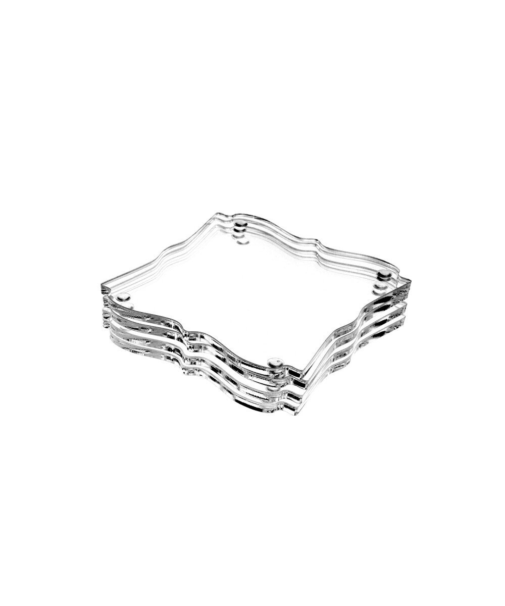 Clear Acrylic Coasters & Holder Made in the USA Etsy Singapore