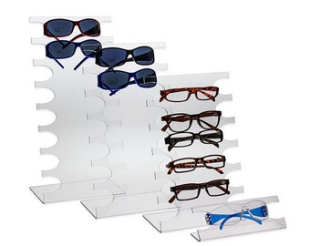 Acrylic Glasses Display Stand: Sunglasses, Reading & Safety Glasses - USA Made