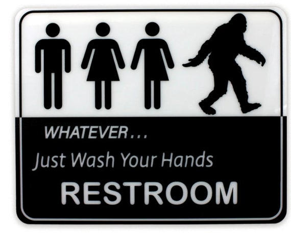 Bathroom Restroom Sign Whatever Just Wash Your Hands - Etsy