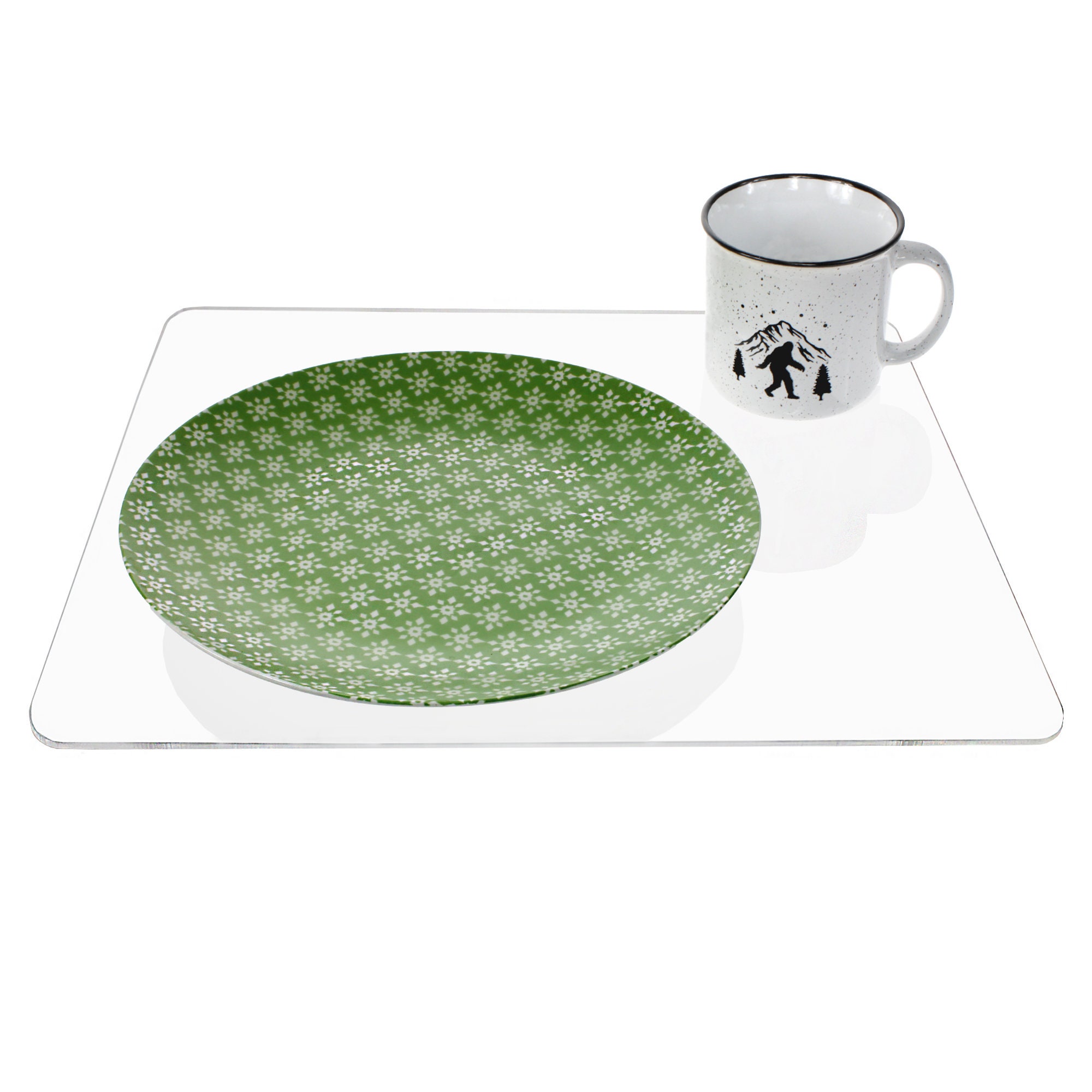 Set of 6 Clear Acrylic Placemats