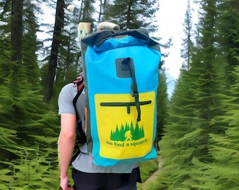 Go Find a Squatch Waterproof Backpack Dry Bag