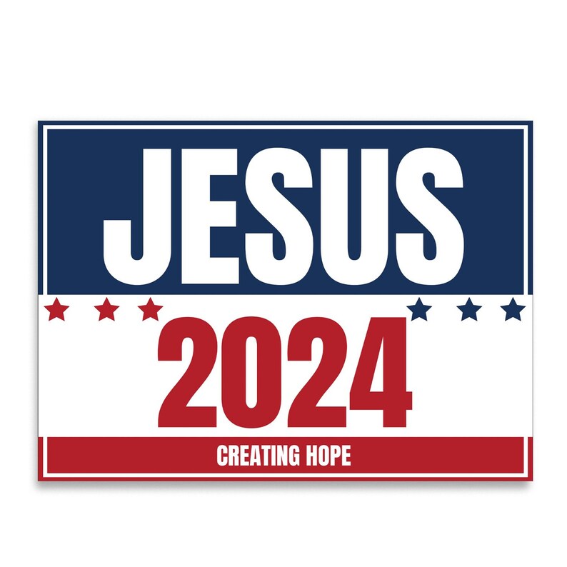 Printed Jesus 2021-2024 Yard Signs. USA Made | Etsy