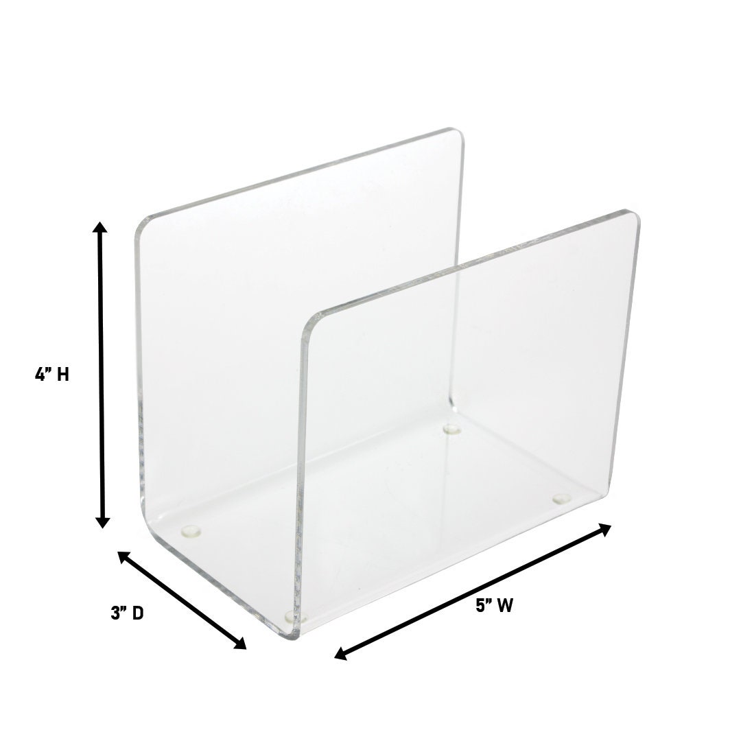 Clear Acrylic Napkin Holder Upright Style Made in the USA Etsy UK