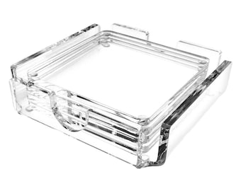 Clear Acrylic Coasters and/or Holder ( Made in the USA)
