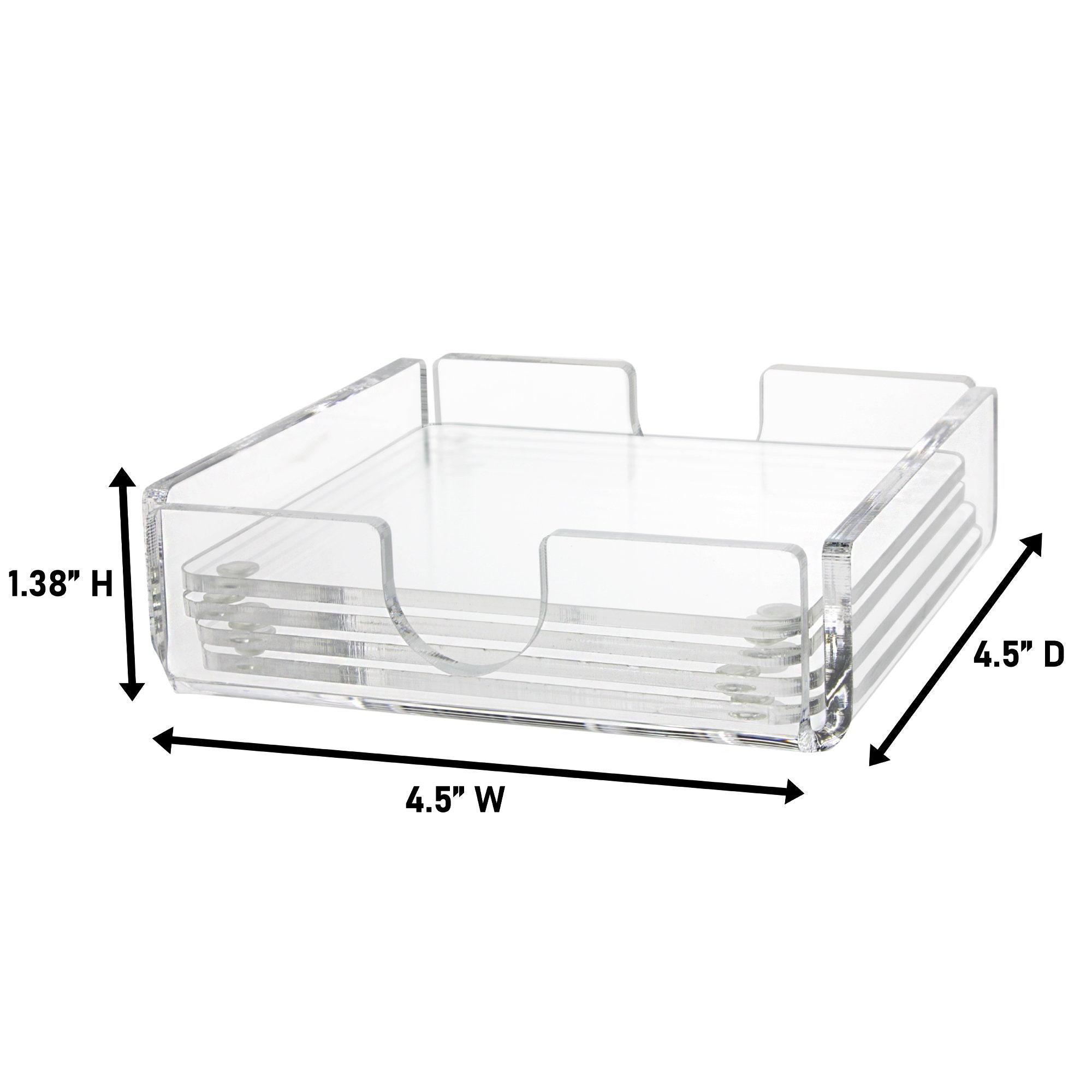 Clear Acrylic Coasters & Holder Made in the USA Etsy Singapore