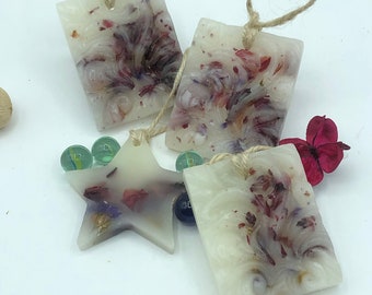 Gift Set of Soy Wax Packets Botanical Scent Tablets Natural Fragrance Gift for Her Scented Hanging Decorations Eco-Friendly Freshener
