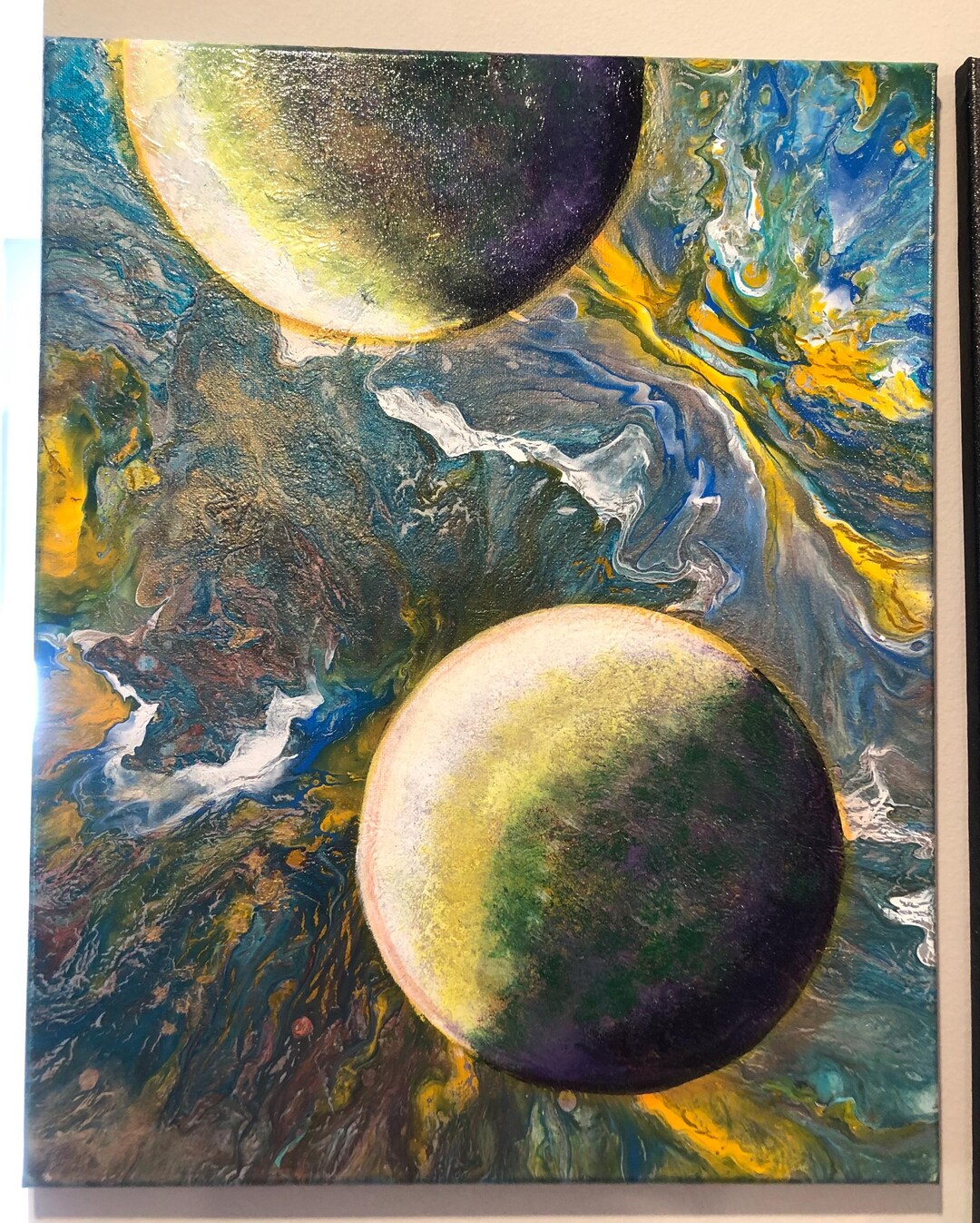 Fluid Art Painting Planets Of The Solar System Etsy