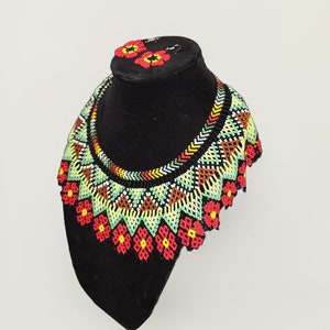 Handgemaakte Shuar/Kichwas-ketting en oorbellen - Fair Trade