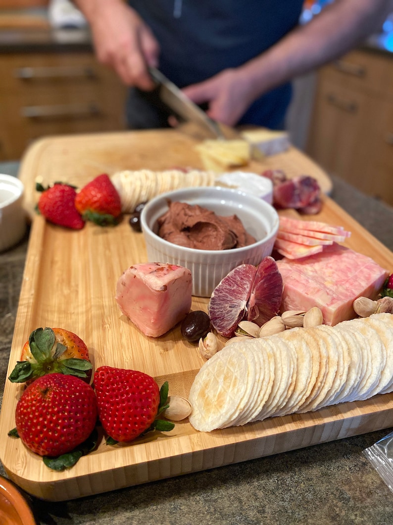 Cheese and Charcuterie Board Gift Set With Cheese Knives Housewarming