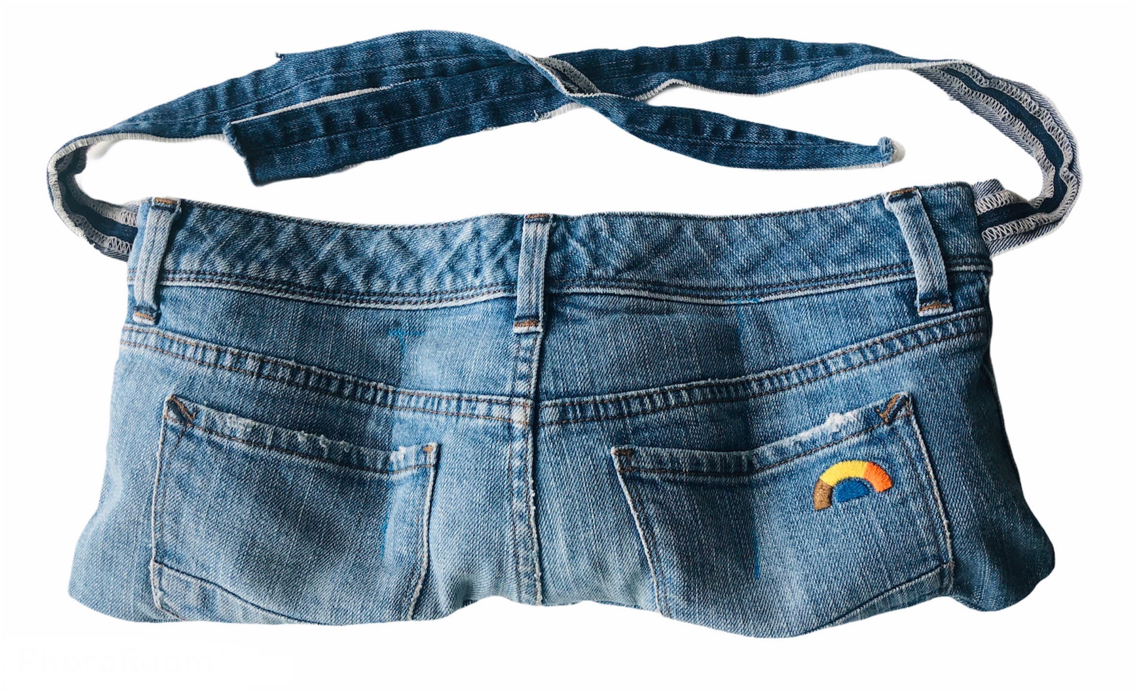 Upcycled Tribal Hip /& Crossbody denim bag