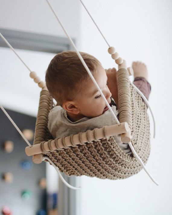 Baby Swing, Kids Swing, Crochet Handmade Baby Swing Chair, Hammock Chair,  Baby Shower Gift, Indoor Swing, Cotton Rope Crochet Swing,schaukel 