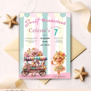 Ice Cream Birthday Invitation Editable Sweet Ice Cream Truck Invite Here's The Scoop Girl Summer Party Printable Template Download CN