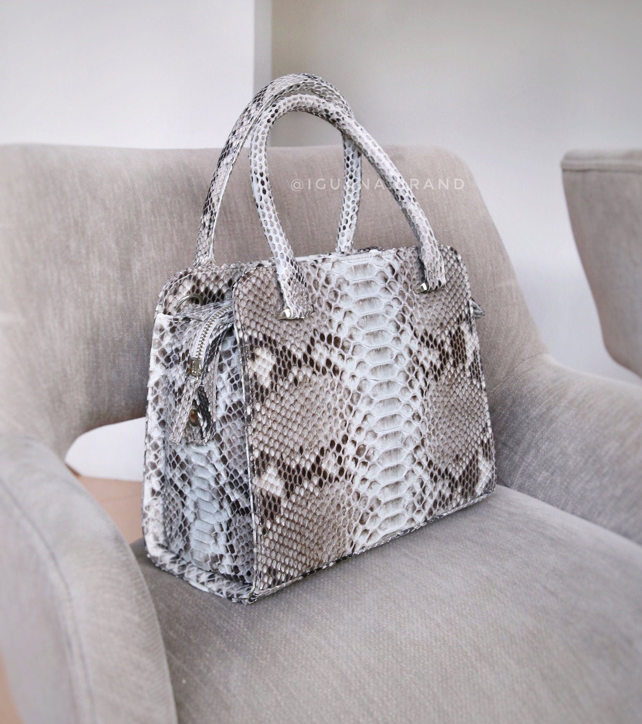 Genuine Python designer handbags for women . Snakeskin leather Etsy