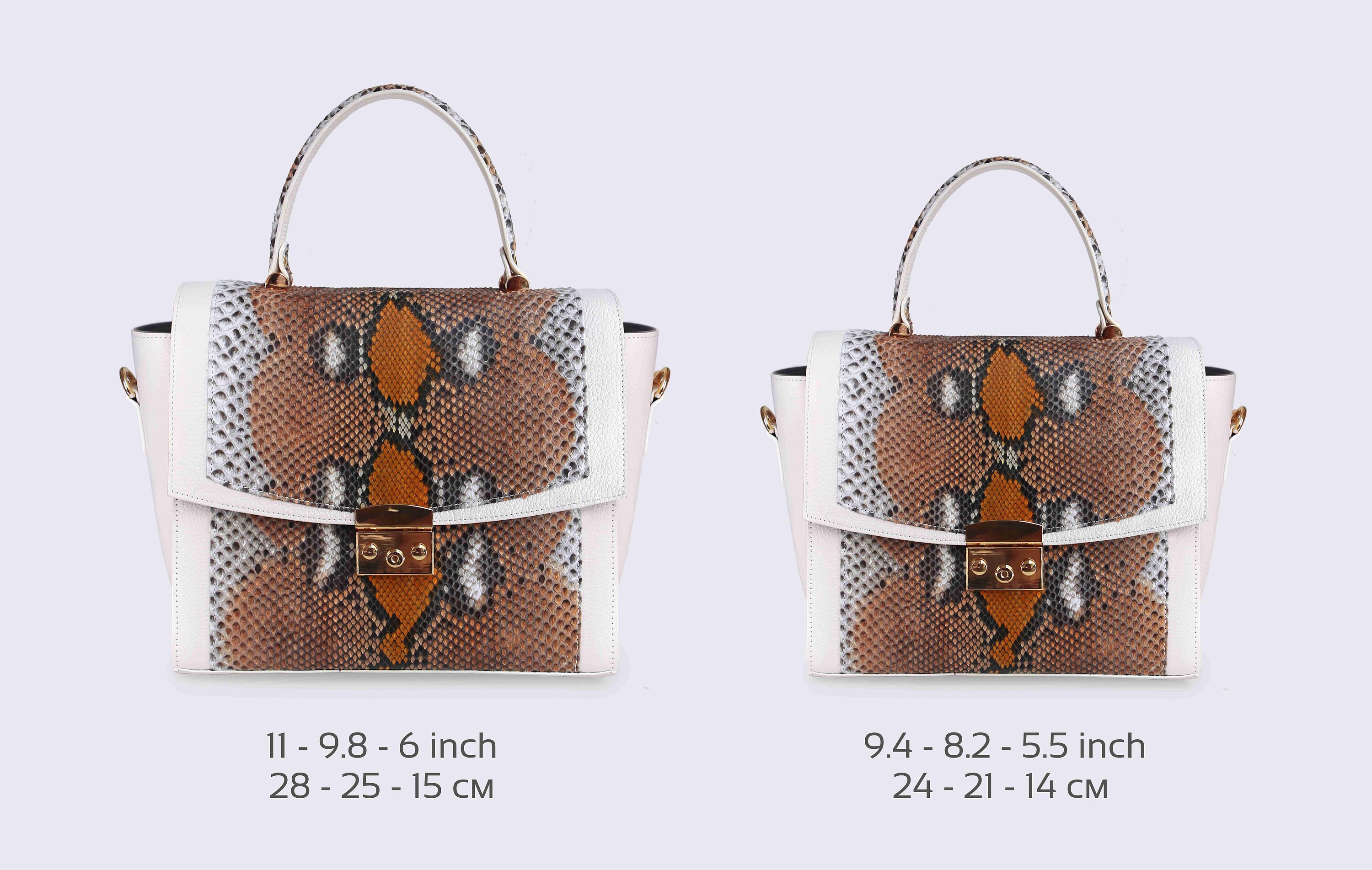 Genuine Python bag Real Snake skin purse leather medium | Etsy