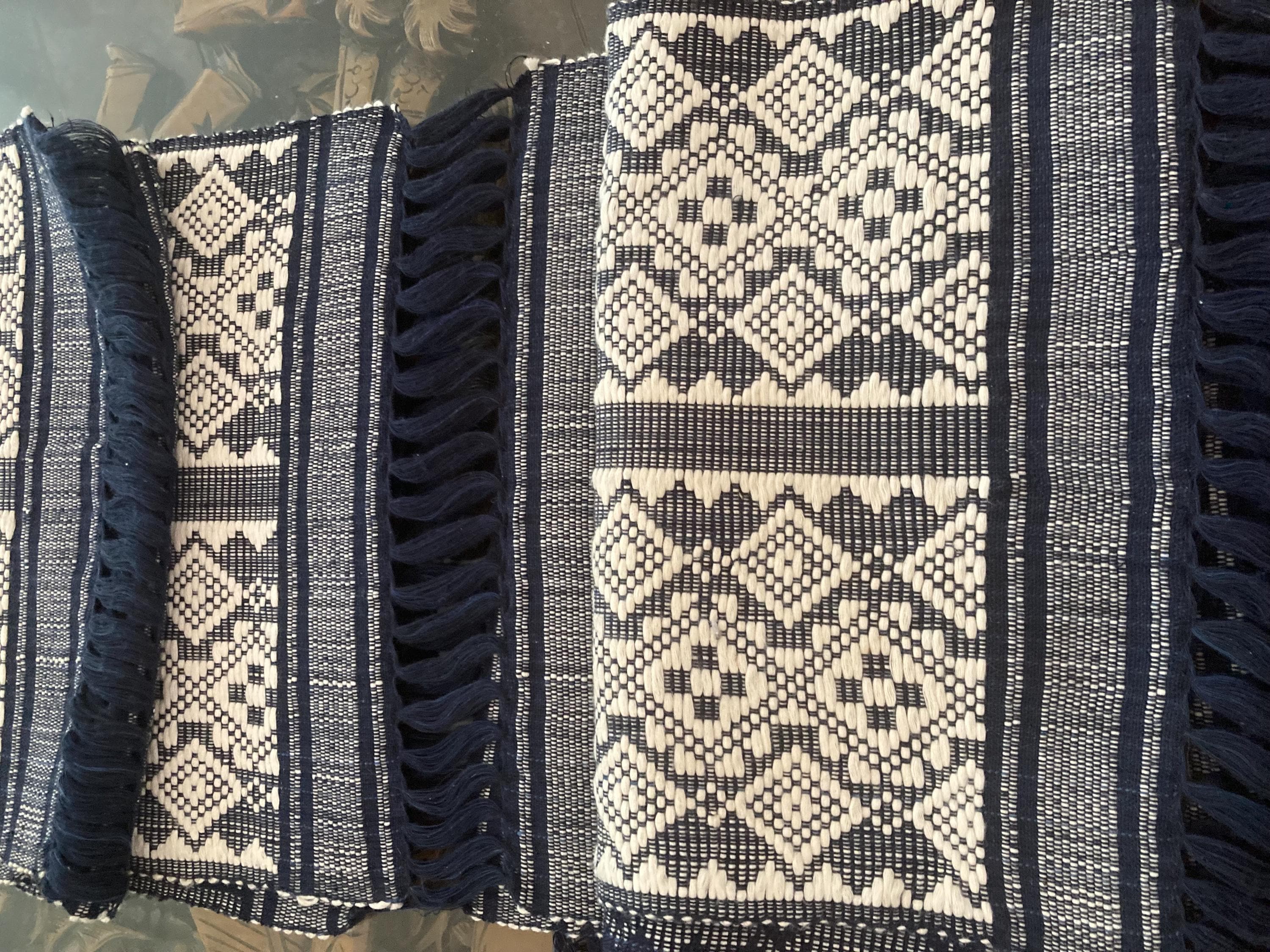 Street Inabel Hand Woven Iloco Inabel Table Runner, Philippine Textile, Sustainable ...