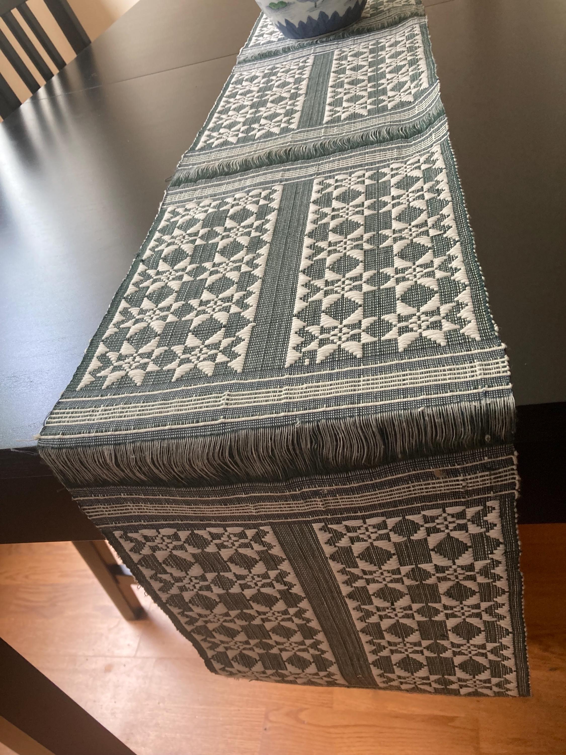 Hand Woven Iloco Inabel Table Runner, Philippine Textile, Sustainable ...