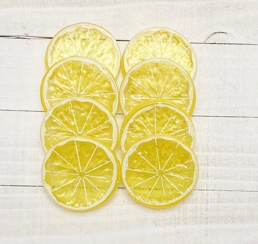 Faux Fake Lemon Slices Artificial Lemon Slice Farmhouse Lemon Etsy