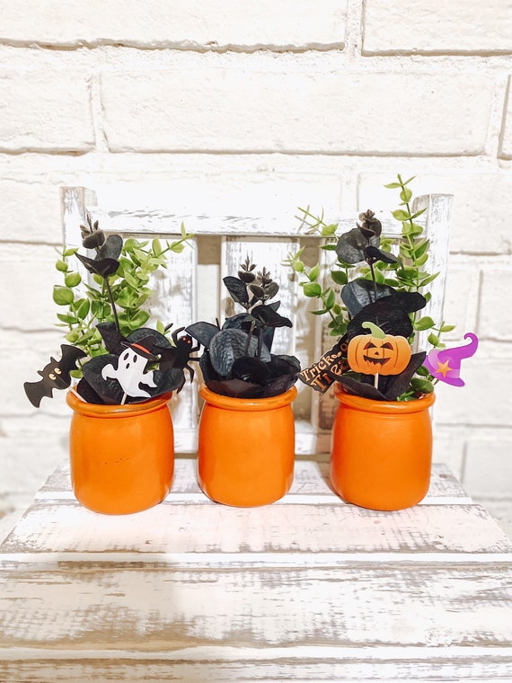 Glass Pot Halloween Arrangement Glass Pot Halloween Arrangement