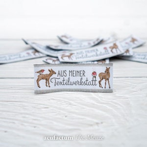 5 woven labels from my textile workshop Drescher size 2 x 4.5 cm