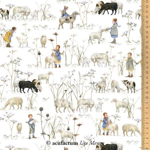 Acufactum cotton fabric winter children + sheep 145 cm wide design Daniela Drescher