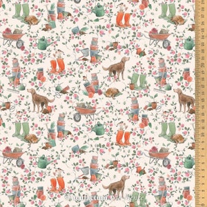 Acufactum cotton fabric garden all sorts 145 cm wide