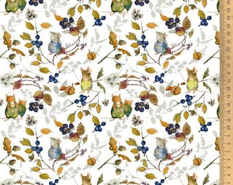 Acufactum cotton fabric hedge mice 145 cm wide 0.5 m design Daniela Drescher