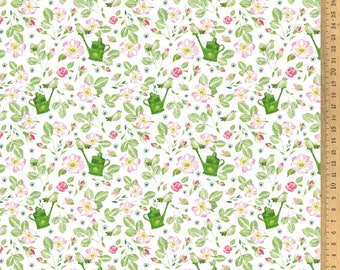 BW fabric rose garden 145 cm wide Kerstin Heß Acufactum