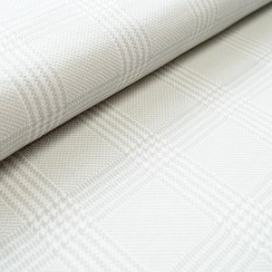 Organic cuddly jacquard by fabric uncle Glen Check grey-white (GOTS) 0,50 cm