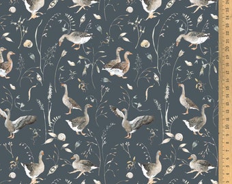 Acufactum cotton fabric greylag geese