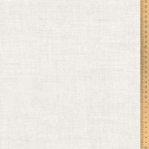 Könnte beinhalten: Nahaufnahme eines cremefarbenen Stoffes mit gewebter Textur. Ein Holzlineal mit Zentimetermarkierungen befindet sich auf der rechten Seite des Bildes und zeigt Messungen von 0 bis 29 cm.