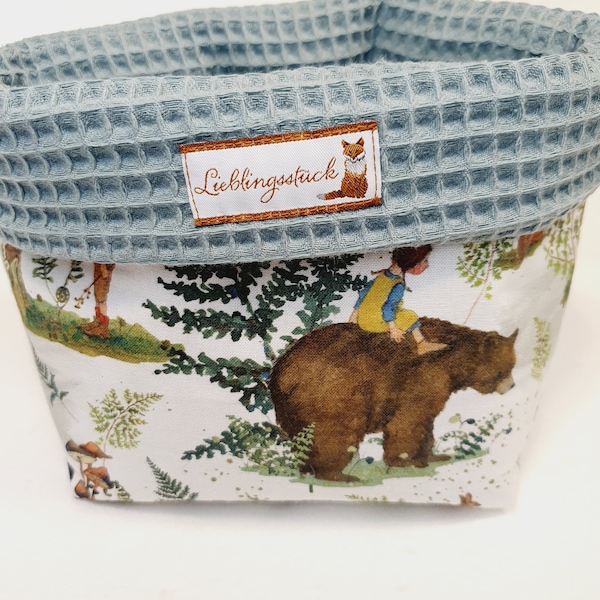 Utensilo made of Acufactum fabric " Forest animals " with waffle pique