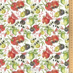 Acufactum Cotton Fabric Mediterranean Fruits 0.50 m Design by acufactum