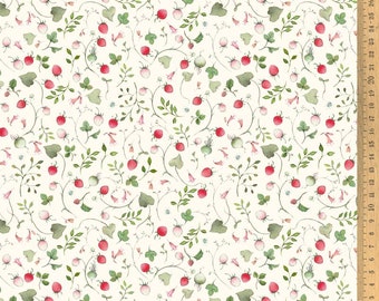 BW fabric strawberry field 145 cm wide Sophia Drescher Acufactum