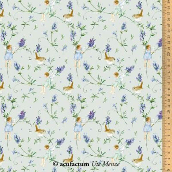 Cotton fabric lavender elves 145 cm wide Daniela Drescher Acufactum