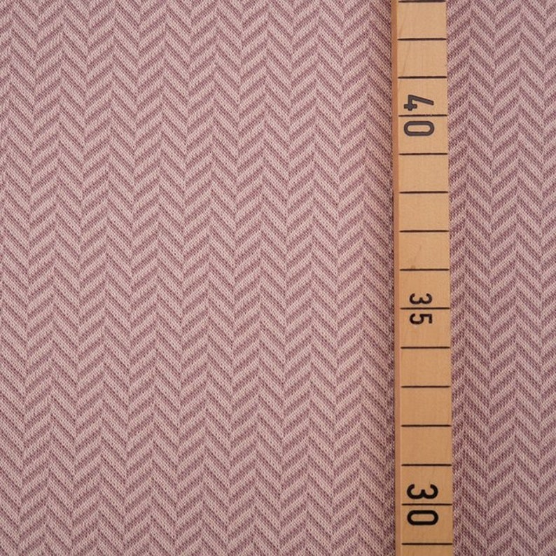 Organic cuddly jacquard from Stoffonkel herringbone woodrose GOTS 0.50 cm image 1