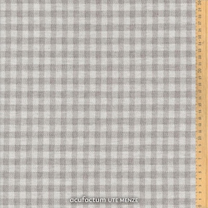 Acufactum cotton fabric small check grey