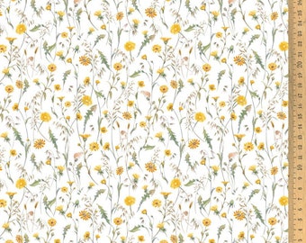 BW fabric meadow flowers 145 cm wide Sophia Drescher Acufactum