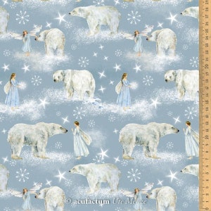 Acufactum cotton fabric polar elves 145 cm wide 0.5 m design Daniela Drescher