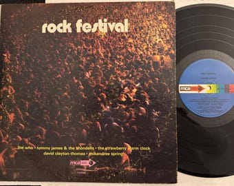 Rock Festival Lp Record Vinyl  The Who, Tommy James & The Shondells, David Clayton Thomas, The Strawberry Alarm Clock and More.z