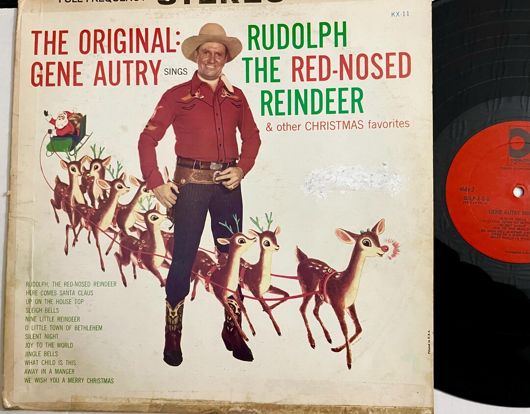Gene Autry “rudolph the Red Nosed Reindeer” LP Record Vinyl 1957 - Etsy