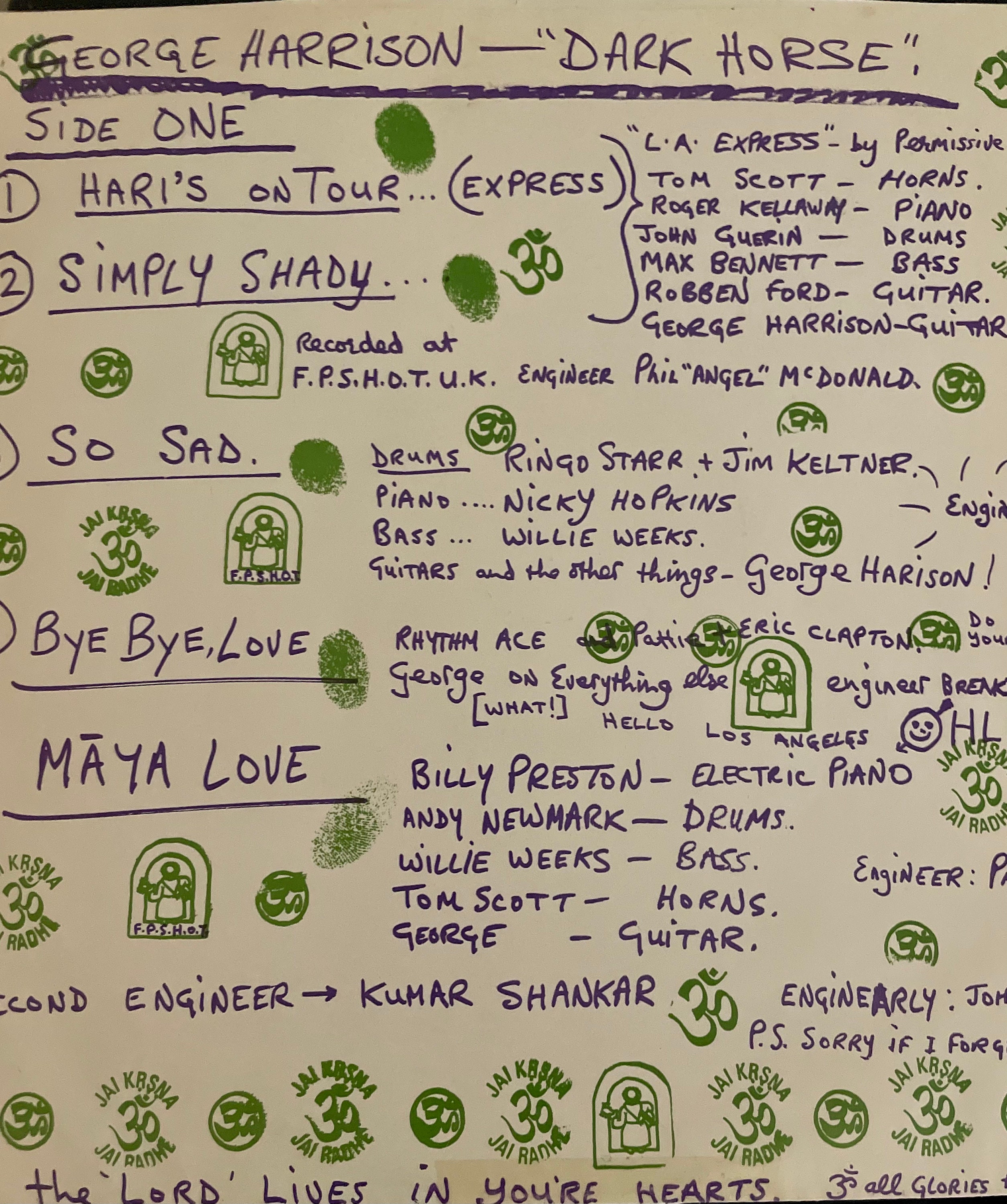 Harrison dark Horse LP Record Vinyl W/ Gatefold Etsy