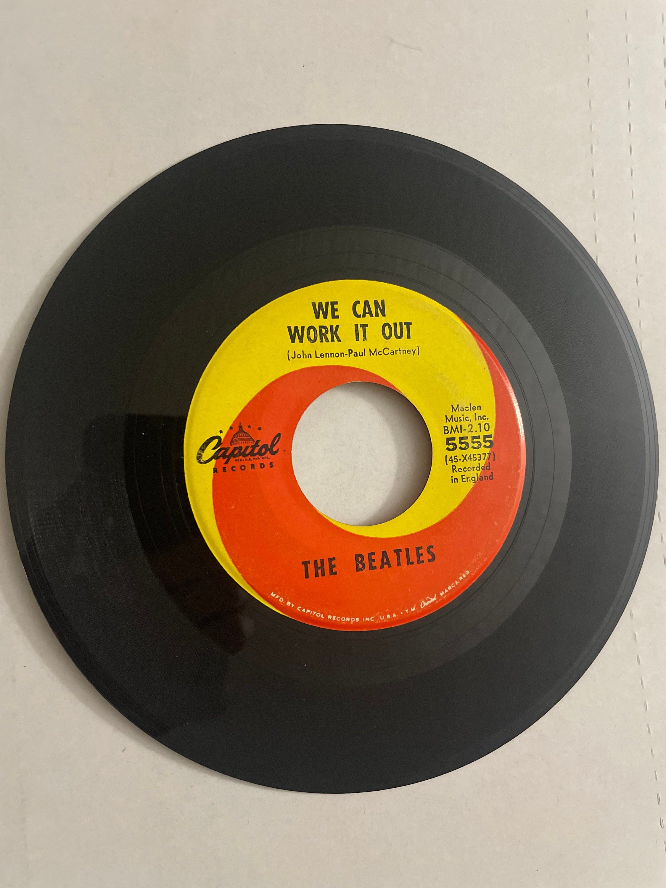 The Beatles We Can Work It Out / Day Tripper 45 RPM Record - Etsy