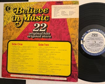 Believe In Music LP Record Vinyl 22 Original Hits by Original Artists K-Tel   Brandy, Maggie May & More