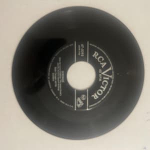 May include: A black vinyl record with a white label featuring the text "RCA Victor" and the title "Serenade". The record is a 45 RPM single. The label also includes the artist's name and other details.