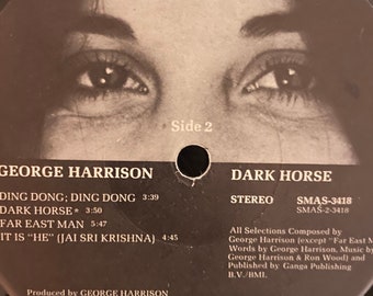 George Harrison “dark Horse” LP Record Vinyl W/ Gatefold - Etsy