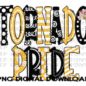 Tornado Pride | Doodle Design | Spirit Tee | PNG Digital Download | Sublimation Design