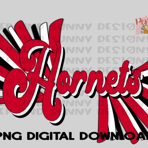 Hornets | Retro | Distressed | Two designs | PNG Digital Download | Sublimation Design
