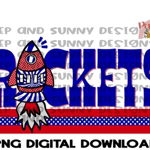 Rockets | Spirit Tee Design | PNG Digital Download | Sublimation Design